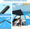 Gorich Beach Tent with Canopy - Easy Setup 3-4/5-6/7-8 Person Portable Sun Shelter, UPF 50+ UV Protection Sun Shade, Lightweight & Compact Beach Cabana for Family Travel by TinyTreasures Baby Boutique