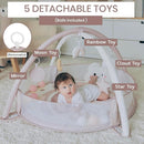 6-in-1 XL Play Mat & Play Gym, Baby Gym, Baby Activity Gym, Sensory Exploration and Motor Skill Development Toys (Blush) by TinyTreasures Baby Boutique