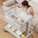 3-in-1 Baby Bassinet, Rocking Bassinet, Bedside Bassinet for Baby, Stable and Secure Bassinet Bedside Sleeper for Newborn & Infant, 6 Height Adjustable with Wheels, Mattress & Breathable Mesh by CozyNest Decor