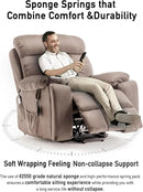 Lazy boy Recliner Chair with Cupholder/Power Lift Recliner Chair for Elderly， Electric Recliner/Big and Tall Recliners for People Up to 6'2"/350lb Range by CozyNest Decor