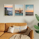 Vittanly 12x16 Picture Frames Set of 9, Shatter Resistant Plexiglass, Display 11x14 Pictures with Mat or 12x16 without Mat, Photo Frames for Wall Mount, Engineered Wood, OAK by CozyNest Decor