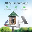 Bird Feeder with Camera AI Identify 2K Live Video Smart Bird Feeder with Camera, 2.4GHZ WiFi Solar Birds House Cameras, Motion Detection Instant Arrival Alerts, Ideal Present for Birds Lovers by CozyNest Decor