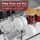 VNKZI Over Sink Dish Drying Rack, 2 Tier Full Stainless Steel Storage Adjustable Length (25.98'' to 36.61'') Kitchen Rack, Multifunctional Expandable Counter Organizer, Space Saver Dish Rack by CozyNest Decor