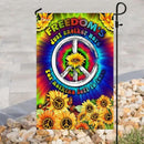 FLAGWIX Sunflower Hippie Peace Flags - Summer Flag Decorations For Home, Outside, House Flag (30 x 40) - USA House Garden Flags, Hippie Peace House Flag, Premium Polyester - Decorative Outdoor Flags by GreenHaven Gardens