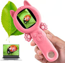 Kids Microscope–500X Digital Pocket Handheld Microscope with Dual Cameras, Autofocus & 32GB Card STEM Educational Toy & Christmas Birthday Gift for Boys & Girls Ages 3 4 5 6 7 8 9 10(Pink) by TinyTreasures Baby Boutique
