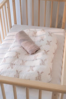 Little Jump Cotton Muslin Baby Lounger Covers, 2 Pack, Soft Removable Slipcovers for Newborn Infant Lounger, for Girls Boys (Bunny) by TinyTreasures Baby Boutique