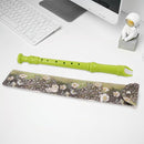 Recorder Instrument for Beginner Adults,8-Hole Soprano Descant Recorder Music Flute with with Cleaning Rod & Leather Case For Home Entertainment(2-Green Rose) by TinyTreasures Baby Boutique
