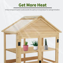 Macrout 3-Tier Solid Wood Cold Frame Greenhouse Cabinet Adjustable Shelves, Dual-Use Insulated Shed for Outdoor Garden & Indoor Balcony Planting, 0847 by GreenHaven Gardens