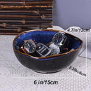 6" Blue Ceramic Decorative Bowl, Entryway Table Decor Pottery Key Bowl, Candy Dish, Salad Bowl, Blue Decor Small Jewelry Trinket Dish for Bedroom, Centerpiece, Bedside Table, Living Room Decor by CozyNest Decor