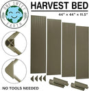 Raised Garden Bed - 4x4 ft Planter Box - Weathered Wood HDPE - No Tools Needed - DIY Kit for Urban Gardening, Flowers, Herbs & Vegetables - Made in The USA by GreenHaven Gardens