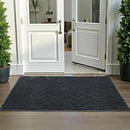 Stiio Dirt Trapper Door Mat 32x47 Inches, Front Doormat Indoor Outdoor Entrance Low Pile, All-Season, All-Weather Absorbent Entry Rug, Washable Non Slip Rug for Entryway, Dark Grey by CozyNest Decor