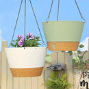 ZMTECH Hanging Planters for Indoor Plants Set of 2 Self Watering Hanging Pots Hanging Baskets Hanging Flower Pots for Outdoor Hanging Plants(10 Inch, White) by GreenHaven Gardens