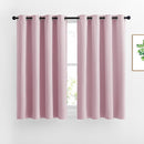 NICETOWN Insulated Room Darkening Curtains and Drapes - Microfiber Energy Saving Thermal Insulated Solid Grommet Room Darkening Draperies for Kitchen (1 Pair, 46 inches by 54 Inch, Baby Pink) by TinyTreasures Baby Boutique
