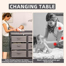 YUFU Baby Changing Table, Diaper Changing Station with 6 Storage Drawers and Changing Pad, Changing Table Dresser, Gray by TinyTreasures Baby Boutique