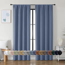 Simplebrand Ava Denim Blue Blackout Curtains for Bedroom 84 Inch Length 2 Panels Set, Solid Thermal Insulated Privacy Living Room Window Treatment Curtains Blackout Drapes, W40 x L84 Inch, Denim Blue by TinyTreasures Baby Boutique