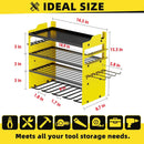 Power Tool Organizer Wall Mount with 4-Drill Holders-400Lbs Load Heavy Duty Metal 4-Layers Garage Storage and Organization Adjustable Battery Tools Rack Utility Racks Gifts for Men by GreenHaven Gardens