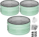 WORKPRO 3Pcs 2x2x1ft Galvanized Raised Garden Bed Set, Rust & Corrosion Protection, Easy Assembly, Safe Edge, Ideal for Vegetables & Flowers, Green by GreenHaven Gardens