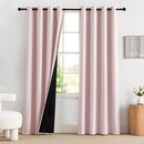 NICETOWN Pink Blackout Curtains 84 Inches Long for Girls Bedroom, 100% Blackout Thermal Insulated Window Drapes Room Darkening Curtains for Baby Nursery with Grommet Top, 52" W, 2 Panels by TinyTreasures Baby Boutique