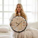 20 Inch Grand Farmhouse Wall Clock, Vintage-Inspired Wood & Metal Design with Large Etched Numbers, Silent Battery-Powered Timepiece for Offices, Kitchens, Bedrooms, and Living Rooms by CozyNest Decor
