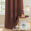 H.VERSAILTEX Blackout Curtains for Bedroom Thermal Insulated Room Darkening Living Room Curtains 63 Inch Long Grommet Privacy Protection Window Curtain Panels/Drapes for Nursery, 2 Panels, Rust by CozyNest Decor