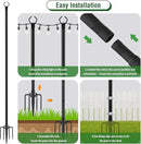 Aulimhti 10Ft Metal Poles with Fork for Outdoor String Lights,2 Pack Light Stand for Outside Garden,Patio,Wedding,Backyard,Deck,Party by GreenHaven Gardens