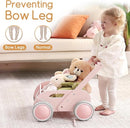 2025 HOMEKOL Wooden Baby Walker,Baby Push Walker, Adjustable Speed Baby Walker for Boys and Girls, Baby Activity Center, Gift for Birthday, Christmas and New Year Nature Pink by TinyTreasures Baby Boutique
