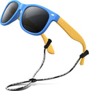 RIVBOS Kids Sunglasses Polarized UV Protection Flexible Rubber Glasses Shades with Strap for Boys Girls RBK004 by TinyTreasures Baby Boutique