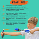 Toy Rocket Launcher for Kids: Best Outdoor Toys Slingshot Rockets Launchers Air Foam Rockets Games for Boys & Girls All Ages. Party Favor Easter Basket Stuffers & Great Gifts for Ages 8 9 10 11 & Up by TinyTreasures Baby Boutique