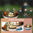 Solar Turtles Boating Garden Statue with Ball Light 5.5" Resin Turtle Figurines Outdoor Statues for Garden Patio Porch Yard Lawn Women Kids Men by GreenHaven Gardens