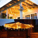 LED Outdoor String Lights 25Ft G40 Frosted White Globe Patio Lights Waterproof with 27 Shatterproof LED Bulbs, Hanging Outdoor Christmas Decorations Lights for Backyard Bistro Wedding Party Garden by TinyTreasures Baby Boutique