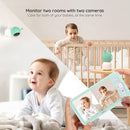 BOIFUN 2K Split-Screen 5 Inch Wi-Fi Baby Monitor With 2 Cameras, Colorful Night Light, AI Motion & Sound & Humidity & Temp Detection, Auto Tracking Via Smartphone App And Monitor Control, Night Vision by TinyTreasures Baby Boutique
