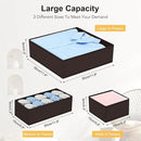DIMJ Drawer Organizer 15 Pack - Foldable Baby Organizers and Storage & Dresser Organizer for Nursery, Bedroom, Closet - Nursery Organization Dresser Dividers for underwear, Sock, Bra, Belt, Tie, Brown by CozyNest Decor