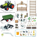 46Pcs Farm Toys, Tractor Toy w/Lights & Sound, Farm Animals Toys for 3 4 5 6 7 8+ Year Old Toddler Girls Boys Kid, Figures Farmer Vehicle Truck Fence Farm Playset Educational Learning Toys by GreenHaven Gardens