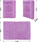 Melsbrinna RFID Passport Holder for Travel, Unisex Adults, Purple, Faux Leather, Travel Wallet, Passport Cover, RFID Protected by TinyTreasures Baby Boutique