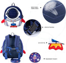 JiePai Rocket Toddler Kids Backpack with Harness Leash for Boys Girls Age 1-3 by TinyTreasures Baby Boutique