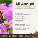 Eden Brothers All Annual Wildflower Mixed Seeds for Planting, 5 lb, 2,400,000+ Seeds with Sunflower, Indian Blanket, Scarlet Flax | Attracts Pollinators, Plant in Spring, Zones 3, 4, 5, 6, 7, 8, 9, 10 by GreenHaven Gardens