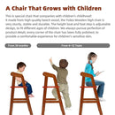 Yoleo Wooden High Chair for Toddlers to Teens, Adjustable Dining Feeding Chair with Steps Grows with Child, Max 60kg (Nut-Brown) by TinyTreasures Baby Boutique