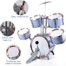 M SANMERSEN Kids Jazz Drum Set - 5 Drums with Stool - Rock Jazz Drum Kit - Musical Enlightenment Educational Toys Gift for Boys Girls by TinyTreasures Baby Boutique