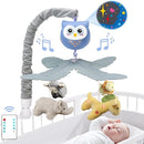 Baby Crib Mobile with Music and Lights for Boys Musical Mobile Animals for Crib Bassinet Girls Toys Hanging Portable Safari Nursery Decor Blue by TinyTreasures Baby Boutique