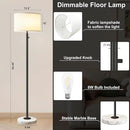 Floor Lamp for Bedroom,Modern Floor Lamp for Living Room,Standing Lamp with Marble Base,Tall Standing Lamp for Bedroom,Reading,Office & Kids' Room,LED Bulb Included(Black) by CozyNest Decor