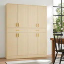 Cozy Castle Pantry Cabinet, 71" Tall Kitchen Storage Cabinet with Doors and Shelves, Freestanding Wood Cupboard Utility Hutch with Drawer for Dining Room Living Room Bathroom Furniture, Oak by CozyNest Decor