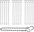 RIFNY Hanging Chains with Hooks, 15 Pieces 20 Inch Black Chain for Hanging Bird Feeders Planters Baskets Billboards Lanterns Wind Chimes Ornaments Outdoor/Indoor Use (20 inch 15pcs) by GreenHaven Gardens