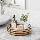 10" Lazy Susan Turntable Organizer - Wood Round Lazy Susan for Cabinet Kitchen Countertop Dining Table Pantry Cupboard Bathroom Coffee Bar Storage Home Decor by CozyNest Decor