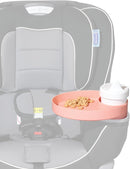 Travel Tray Oval USA Made Extend Your Current Cup Holder to Hold Your Cup Plus A Tray for Snacks, Toys and Accessories. Use in a Car Seat, Booster, Stroller, Golf Cart, Outdoor Chair, (Peach) by TinyTreasures Baby Boutique