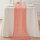 Sioloc 1 Pack Peach Coral Cheesecloth Table Runner Fall Autumn Decor for Home 10ft Table Cloth for Tea Wedding Birthday Party Baby Bridal Shower Halloween Thanksgiving by CozyNest Decor