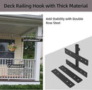 Deck Hook-Deck Railing Plant Hanger Outdoor,Bird Feeder Hanger for Deck Railing W/Non-slip Pads, Fence Shepherds Hooks Bracket for Hanging Hummingbird Feeder,Planter,Flower Baskets-360°Rotating Pole by GreenHaven Gardens