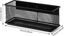 6.29'' × 2.28'' × 2.48 Black Magnetic Basket for Refrigerator Magnetic Pen Holder Locker Organizer for Home Office Accessories Magnetic Basket for Whiteboard，Set of 2 by CozyNest Decor