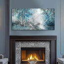 SOUGUAN Forest Wall Art for Living Room Foggy Tree Artwork Sunlight Wall Decor Nature Wall Decorations on Canvas 24"x48" Wall Paintings Ready to Hang by CozyNest Decor