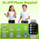 Smart Watch for Kids 1.85" with Fitness Tracker, Sleep Monitor, 22/100+ Sport Modes, DIY Dial, IP68 Waterproof, Step Counter, Heart Rate, Camera, with/Without APP, Gift for 3-12 Years Old Boys Girls by TinyTreasures Baby Boutique