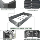 A ANLEOLIFE 8X4X1.5 ft Galvanized Raised Garden Beds Outdoor, Rectangular Metal Planter Box for Planting Vegetables Flowers Herb, Anti-Rust & Easy-Setup, Quartz Grey by GreenHaven Gardens